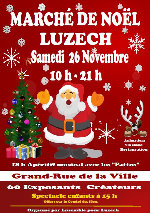 Marché de Noël organisé par Ensemble pour Luzech